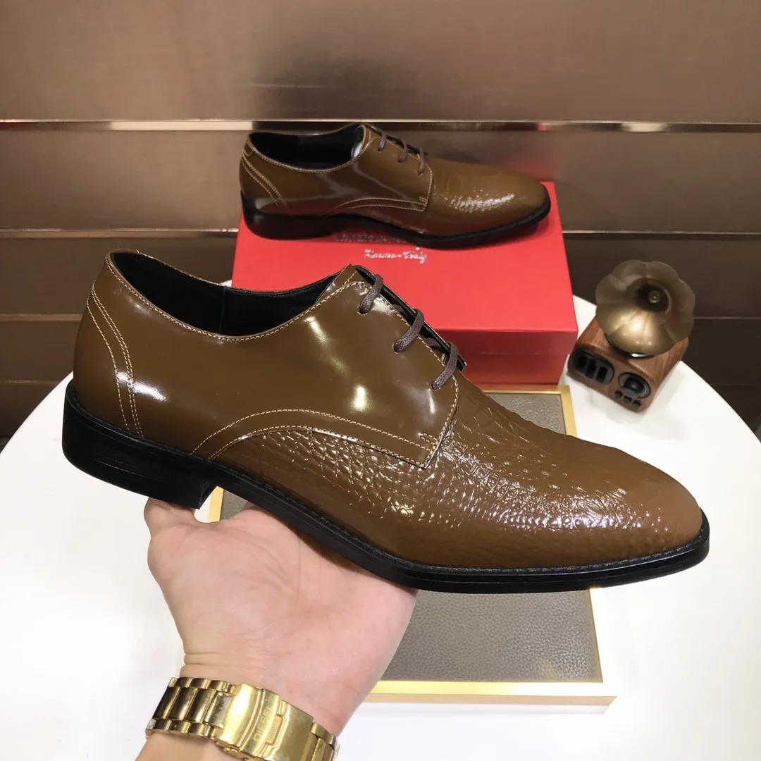 Men's shoes 💰480💰[Ferragamo/Ferragamo] The latest model in the counter, original imported cowhide fabric + sheepskin lining + original luxury metal buckle + original combination outsole, no pressure in comparison 38--44 (custom-made for 45, non-refundable)